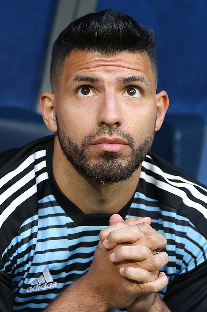 Sergio Agüero i Manchester Citys himmelsblå tröja