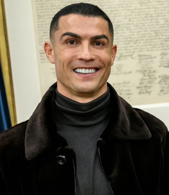 Porträtt av Cristiano Ronaldo i Portugals landslagströja