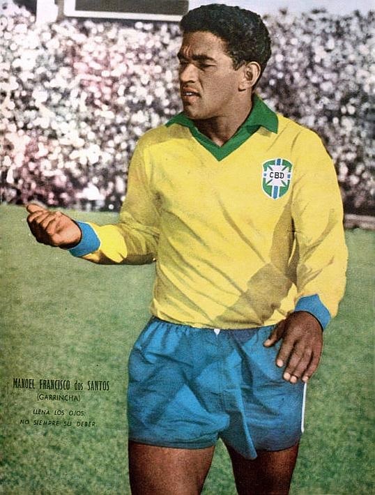 Garrincha, svartvitt porträtt
