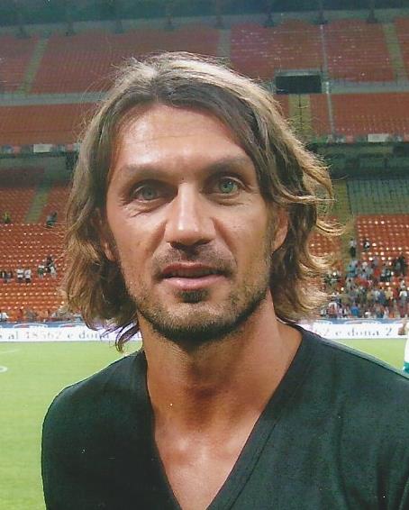 Paolo Maldini, svartvitt porträtt
