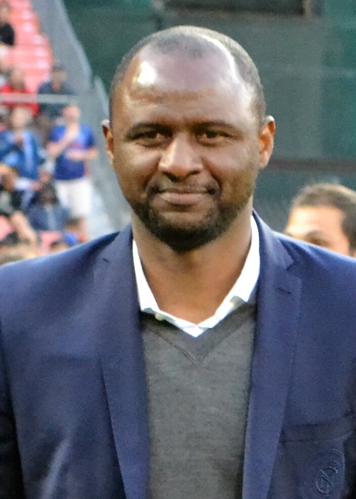 Patrick Vieira, svartvitt porträtt