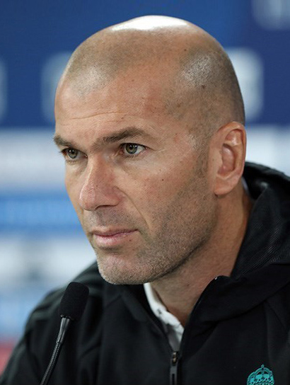 Porträtt av Zinédine Zidane i Frankrikes landslagströja